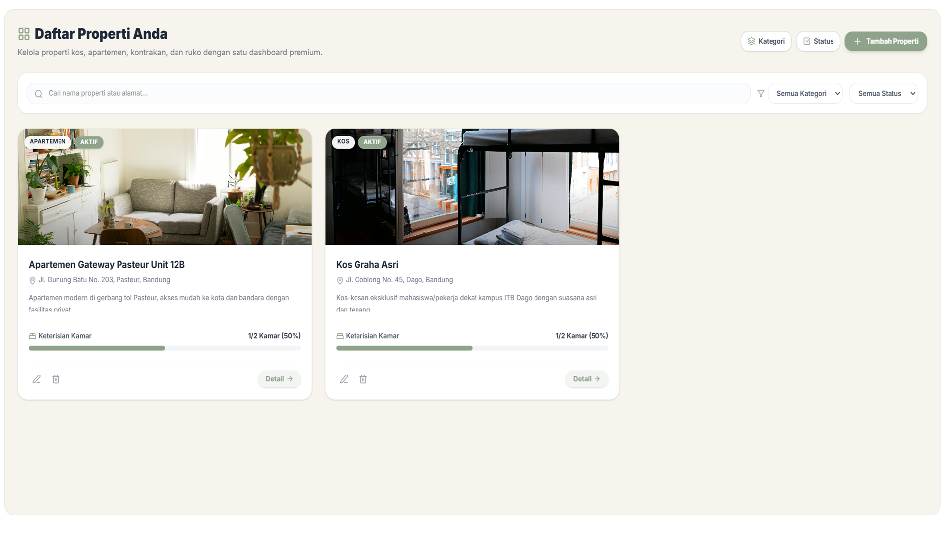 Property & Room Management